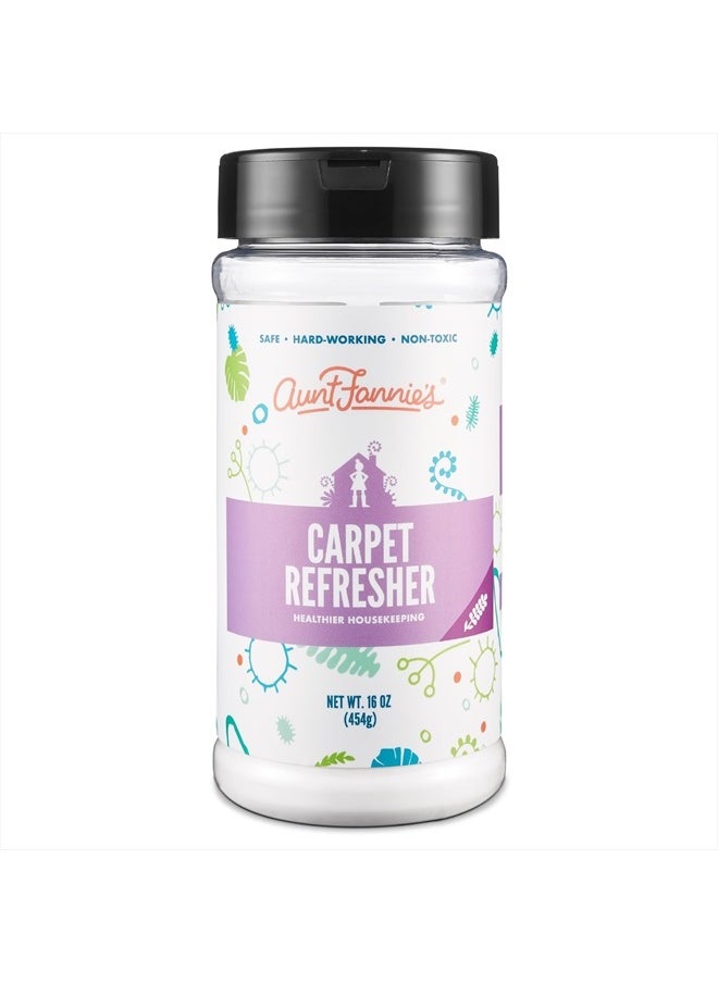 Aunt Fannie's Carpet Refresher, Odor Neutralizer & Deodorizer for Homes with Children, Pets, and other Odor Causes, Lavender Scent, 16 Ounce Powder (Pack of 1)  - Image 1