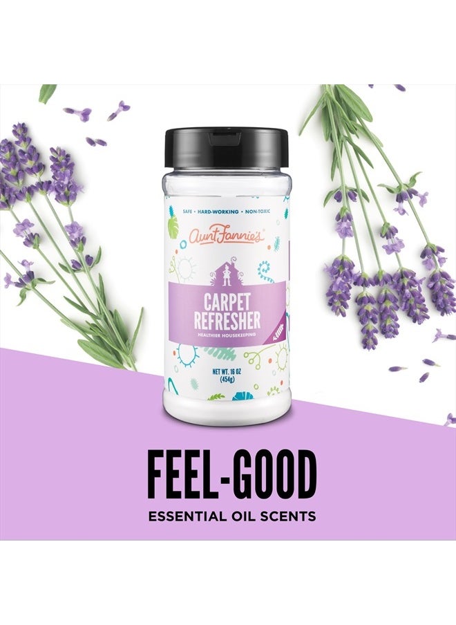 Aunt Fannie's Carpet Refresher, Odor Neutralizer & Deodorizer for Homes with Children, Pets, and other Odor Causes, Lavender Scent, 16 Ounce Powder (Pack of 1)  - Image 3