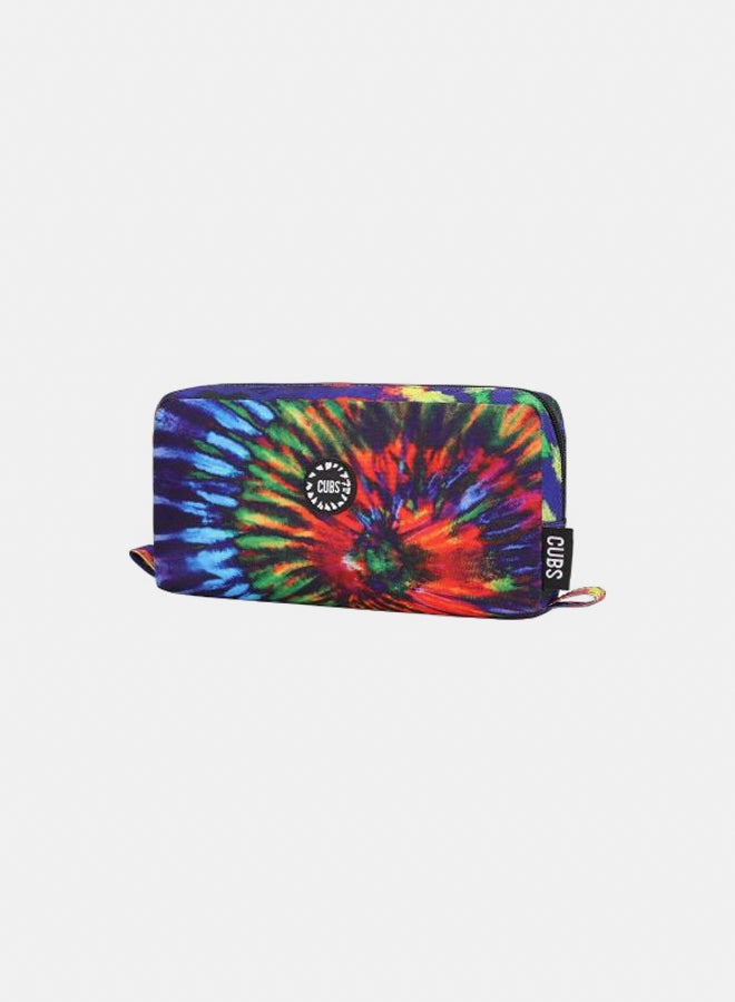 CUBS Junior Junior Student Backpack Navy/Red Tie Dye Pencil case - Image 2