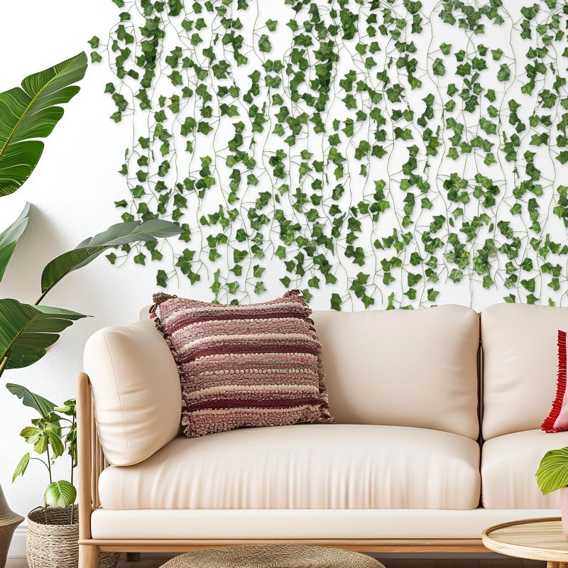 CEWOR 72 Pack 474ft Fake Vines with Leaves for Bedroom Artificial Ivy Garland Fake Ivy Leaves Artificial Greenery Garlands Hanging Vines for Room Decor Wedding Wall Indoor Outdoor Decoration - Image 3