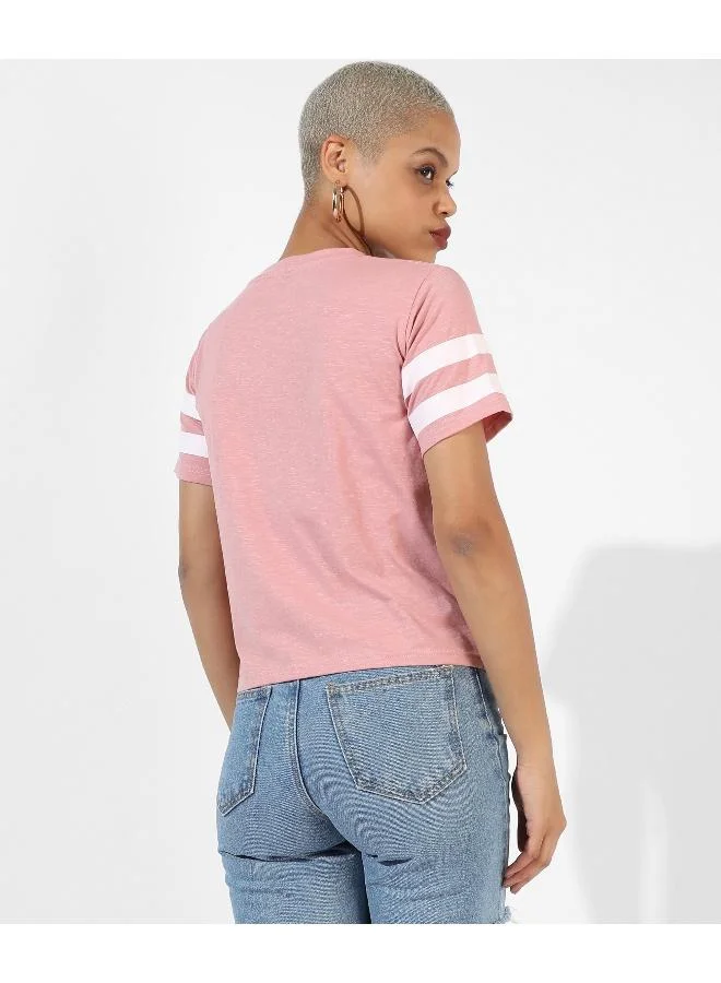 Pinacolada  Women's Solid Light Pink Boxy Top for Women | Best Price UAE