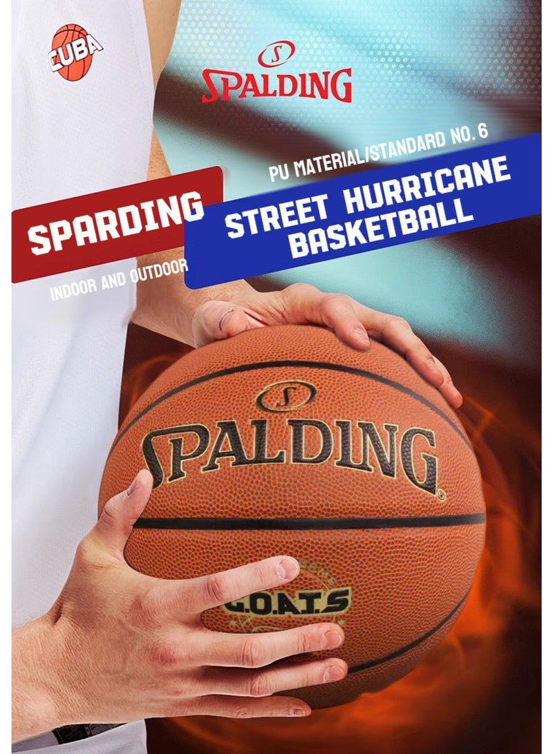 SPALDING "Spalding Official Size 6 Basketball" Professional Game & Training Ball + 3-Piece Accessory Set (Storage Bag/Pump/Needle) Wear-Resistant & Non-Slip for Women, Teens Indoor/Outdoor - Image 2