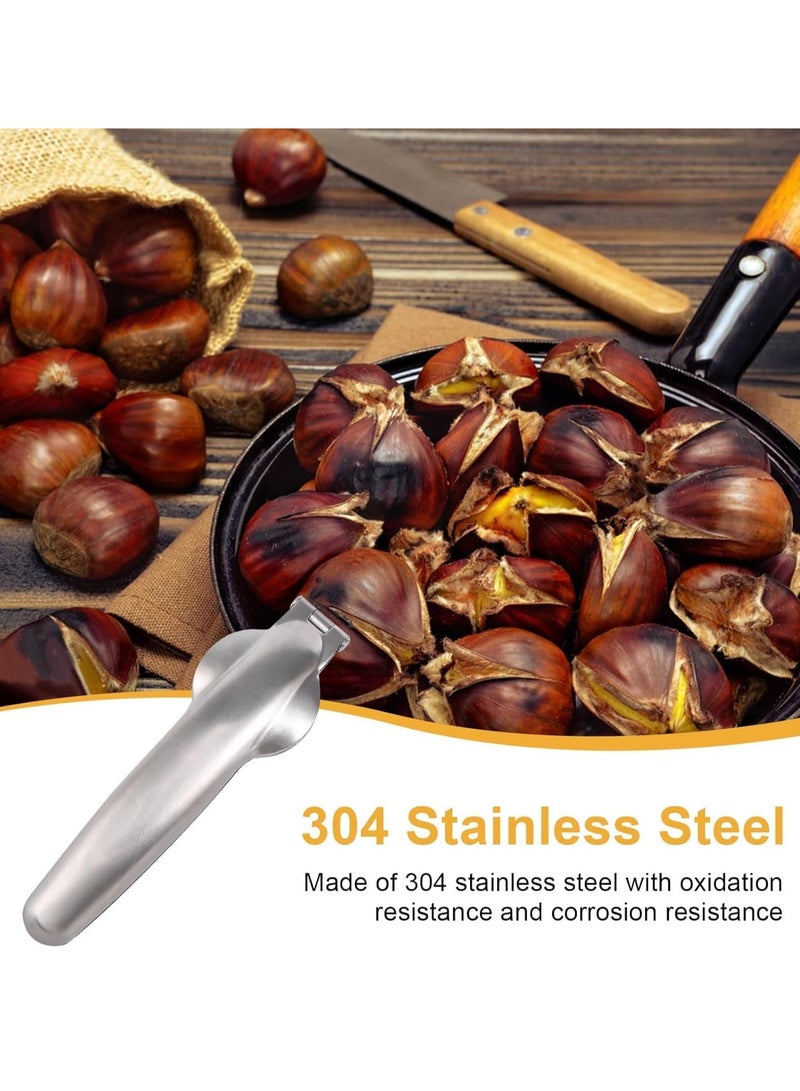 Stainless Steel Chestnut Cutter Tool Chestnut Opener Tool Chestnut Open Clip Chestnut Knife Chestnut Cracker Tool Chestnut Peeler Nut Cutter - Image 4