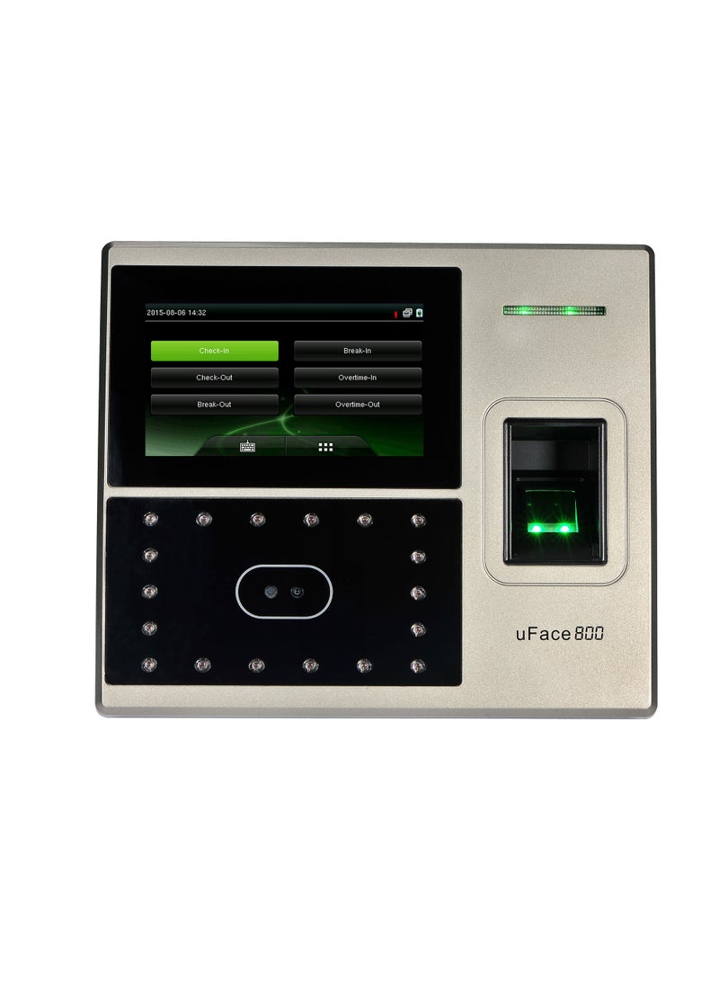 زد كيه تيكو جهاز الحضور والانصراف الذكي بالبصمة والتعرف على الوجه وبصمة الإصبع وكلمة المرور، مزوّد بشاشة عرض عالية الدقة، ويُستخدم لتسجيل حضور الموظفين بدقة وسرعة، مع خيارات متقدمة تعزز الأمان وتُسهّل الإدارة - Image 1