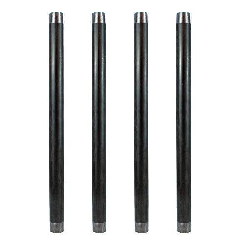 GeilSpace 3/4" × 18" Heavy Duty Pre-Cut Grey Metal Pipe, Industrial Steel Fits Standard 3/4 Inch Threaded Pipes and Fittings - Vintage DIY Industrial Shelving (3/4" × 18", Grey) - Image 1
