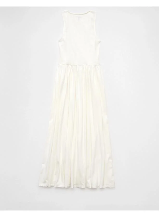 امريكان ايجل AE Mixed Media Knit Midi Dress