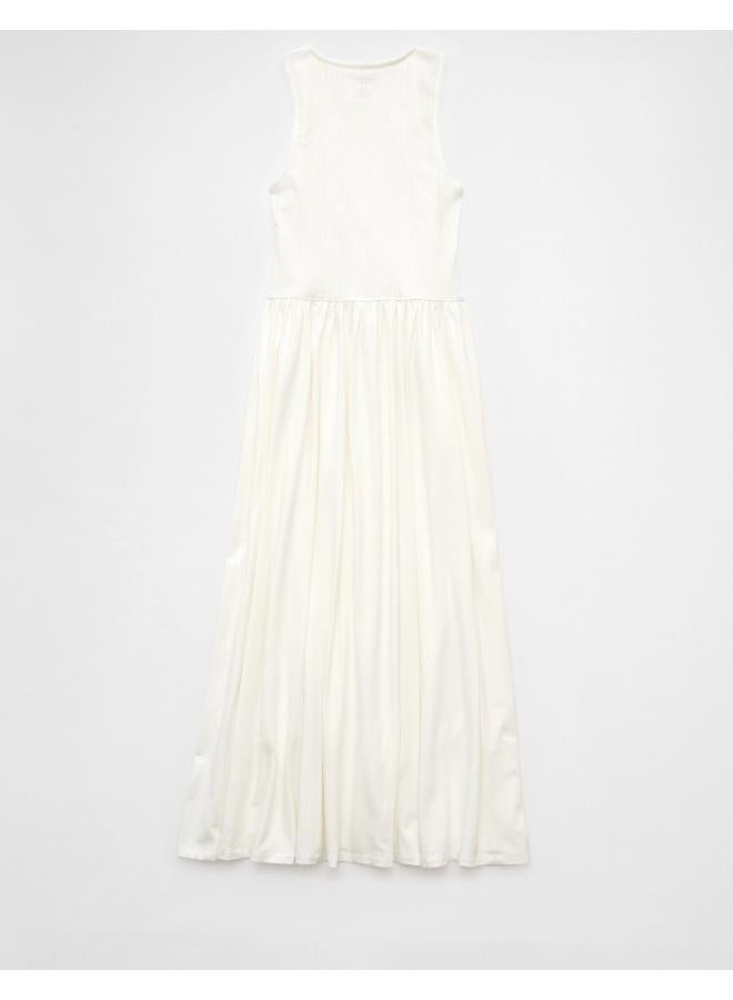 American Eagle AE Mixed Media Knit Midi Dress - Image 2