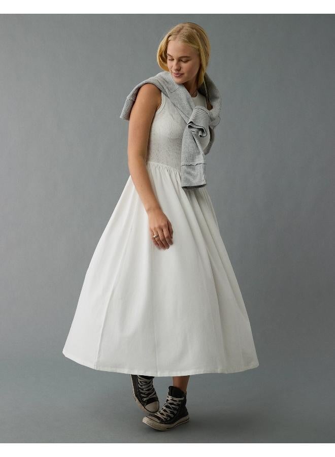 American Eagle AE Mixed Media Knit Midi Dress - Image 5