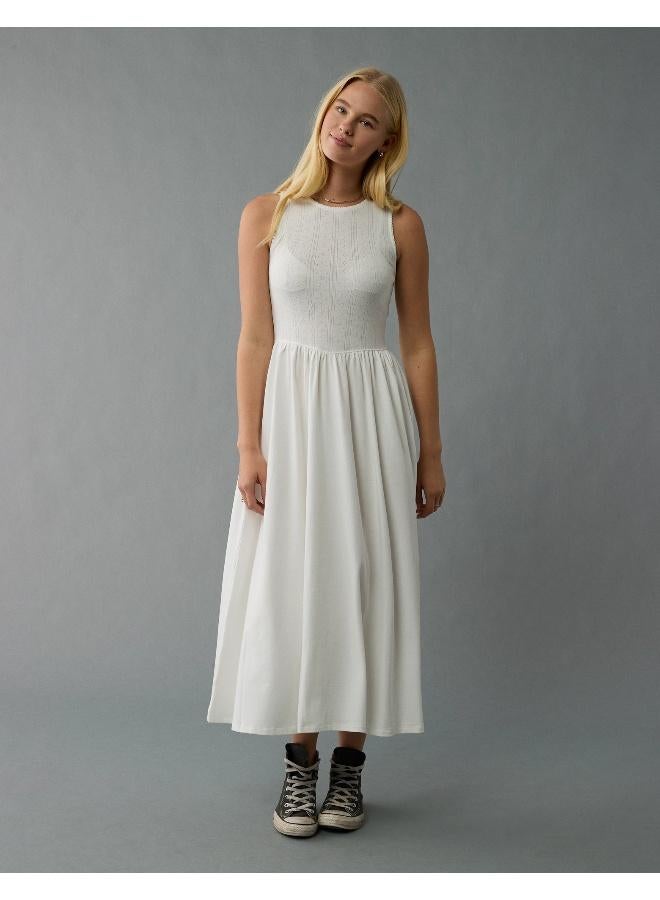 American Eagle AE Mixed Media Knit Midi Dress - Image 1