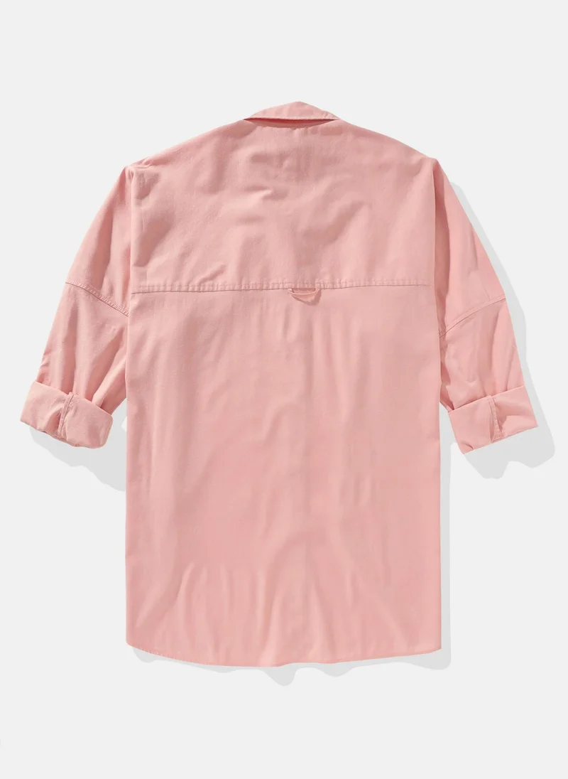 امريكان ايجل Pocket Detail Button Down Oversized Shirt
