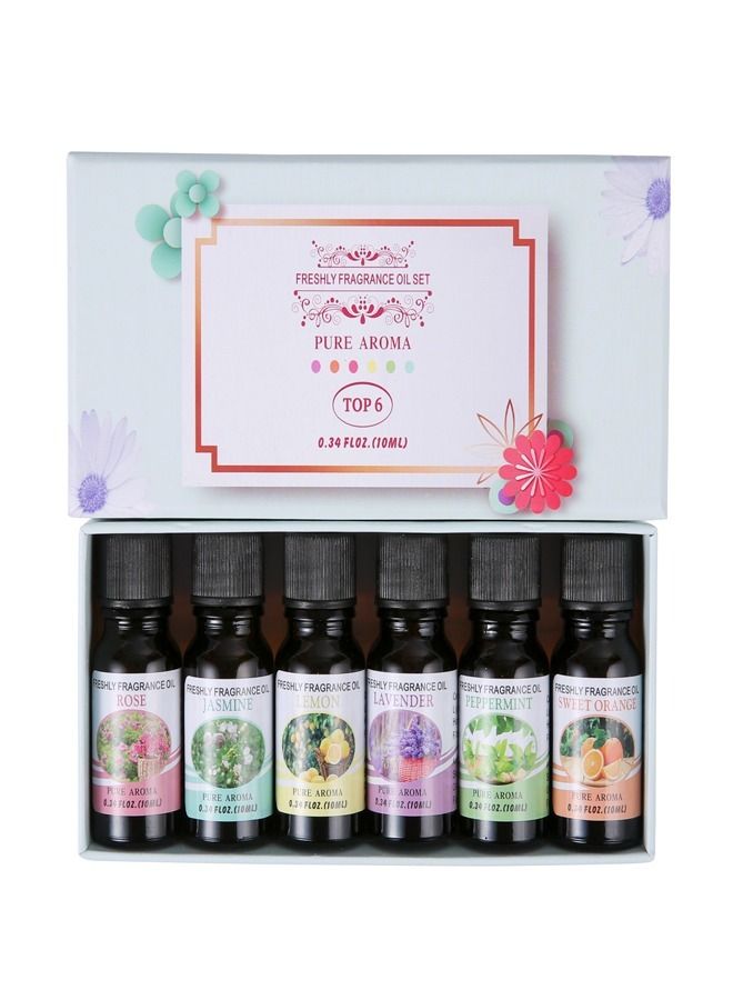 Pack of 6 Natural and Pure Premium Fragrance Water Soluble Aroma Diffuser Essential Oil  - Image 4