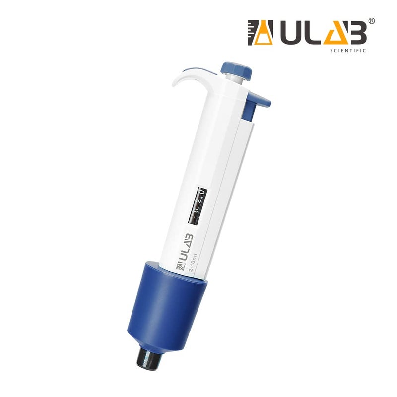 ULAB Single Channel Pipettor, Adjustable Volume Micro Pipettes, Vol.Range.2-10ml, ULH1023 - Image 2