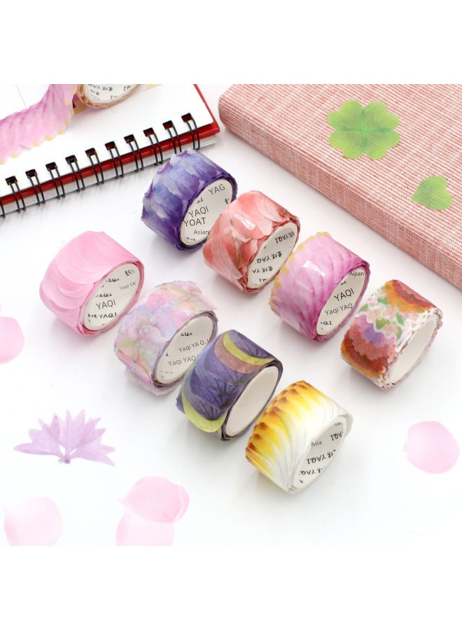 YALONG Style And Paper Petal Tape Tearable Sticker Spot Diy Hand Account Sticker Material - Image 2