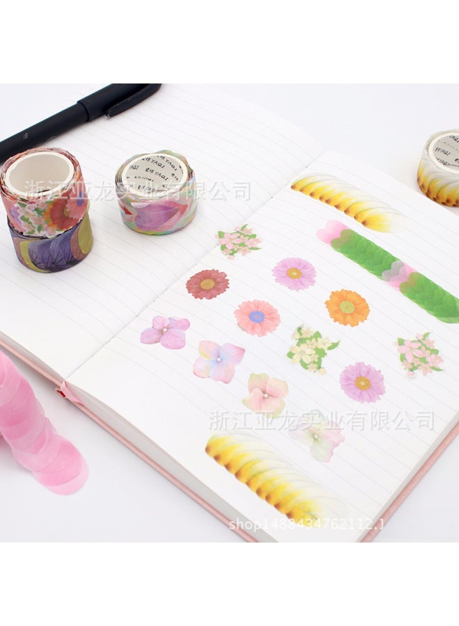 YALONG Style And Paper Petal Tape Tearable Sticker Spot Diy Hand Account Sticker Material - Image 3
