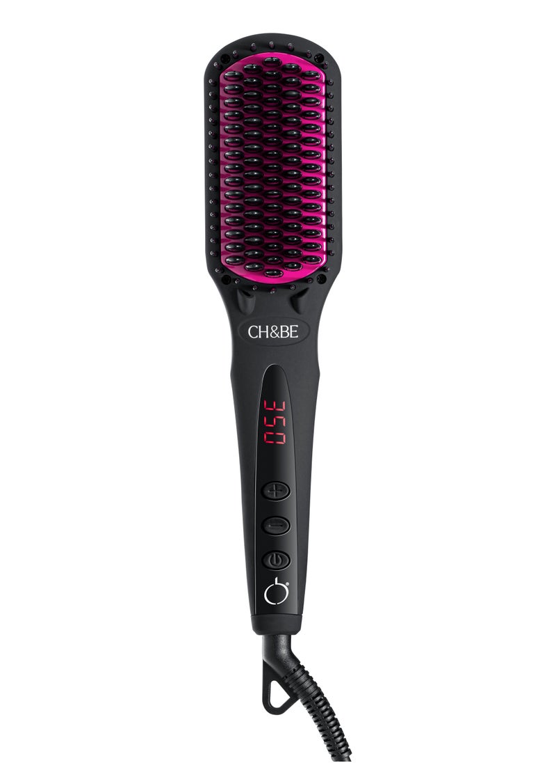 Cherry & Berry - Ionic Brush | Healthy and fast daily straightening | Temperature 170–450°F | Auto shut off after 60 minutes | Anti-tangle nano comb | Dual ion generator | PTC hair protection technology - Image 1