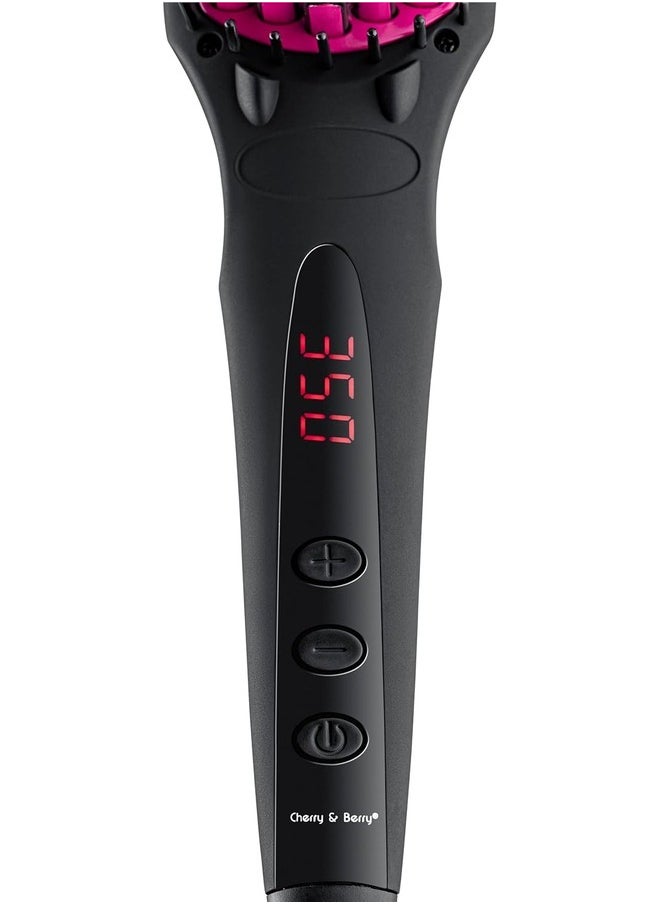 Cherry & Berry - Ionic Brush | Healthy and fast daily straightening | Temperature 170–450°F | Auto shut off after 60 minutes | Anti-tangle nano comb | Dual ion generator | PTC hair protection technology - Image 1