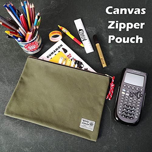 RE ROUGH ENOUGH Rough Enough Important Document Organizer Safe File Folder Bag Holder Letter Size with Zipper for Office School College Teacher Art Supplies Canvas - Image 5