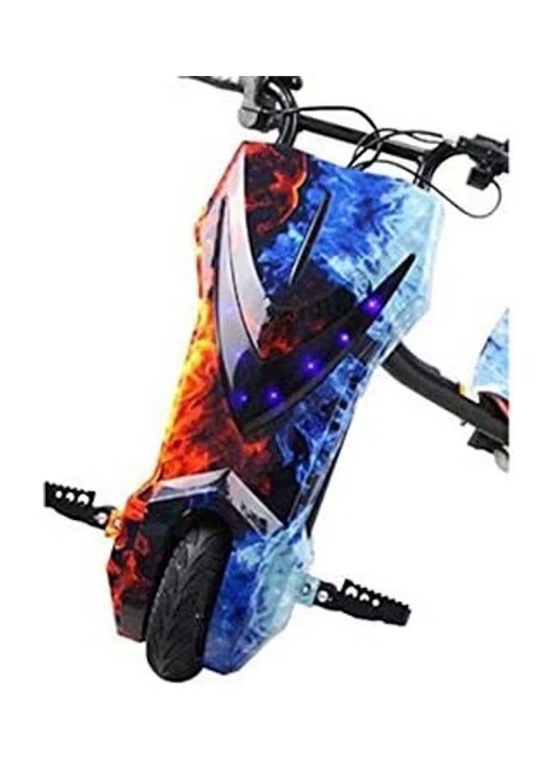 Winner Sky 3-Wheel 36V Electric Drifting Scooter with 360° Rotation & LED Lights – Blue Flames3-Wheel 36V Electric Drifting Scooter with 360° Rotation & LED Lights – Flames colour - Image 1