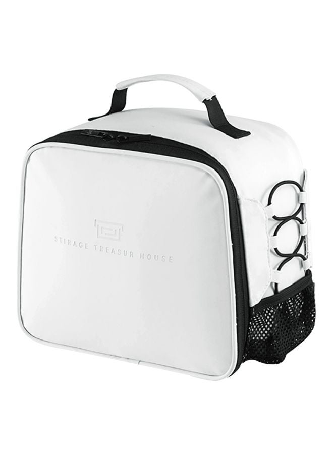 NIBEMINENT Insulated Lunch Bag White/Black 23x15x20cm