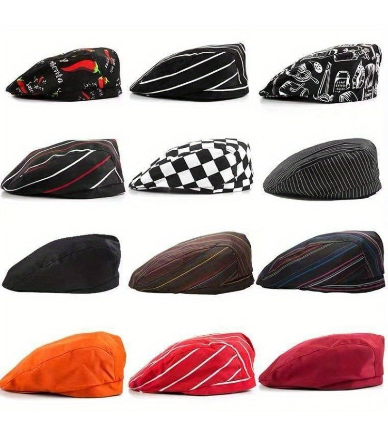 Hotel Chef Hat Coffee Western Restaurant Waiter Work Hat Beret Forward Cap Small Pepper - Image 2
