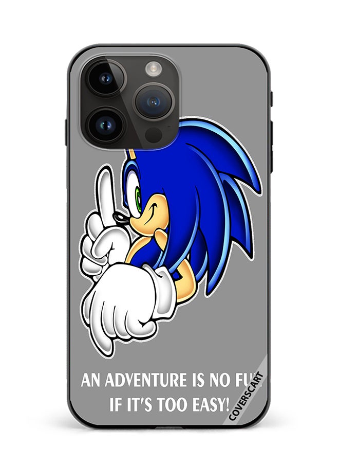 COVERSCART Protective Case Cover For Apple iPhone 15 Pro Max Sonic with Quote Design Grey - Image 1