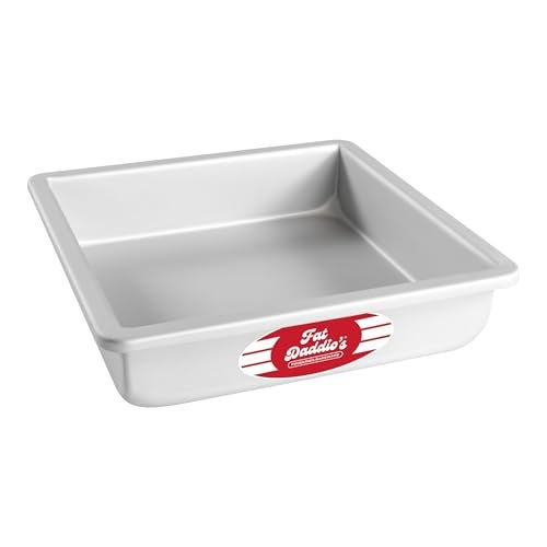 Fat Daddio's PSQ-882 Anodized Aluminum Square Cake Pan, 8 x 2 Inch - Image 1