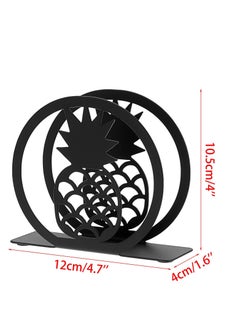 Excefore 2 PCS Metal Napkin Holder, Practical Table Organiser, Cutout Design Freestanding Napkin Dispenser, Suitable for Dining Table, Kitchen, Picnic, Parties (Pineapple Pattern)  - Image 2