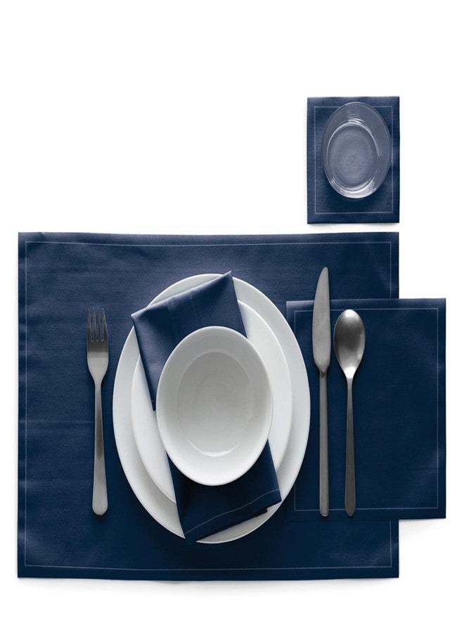 MY DRAP Washable and Reuseable Lunch Napkin- 7.9 x 7.9 inch (50 Count, Cotton Petrol Blue) - Image 2