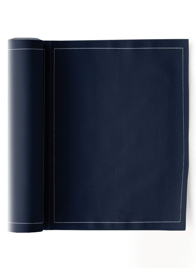 MY DRAP Washable and Reuseable Lunch Napkin- 7.9 x 7.9 inch (50 Count, Cotton Petrol Blue) - Image 1