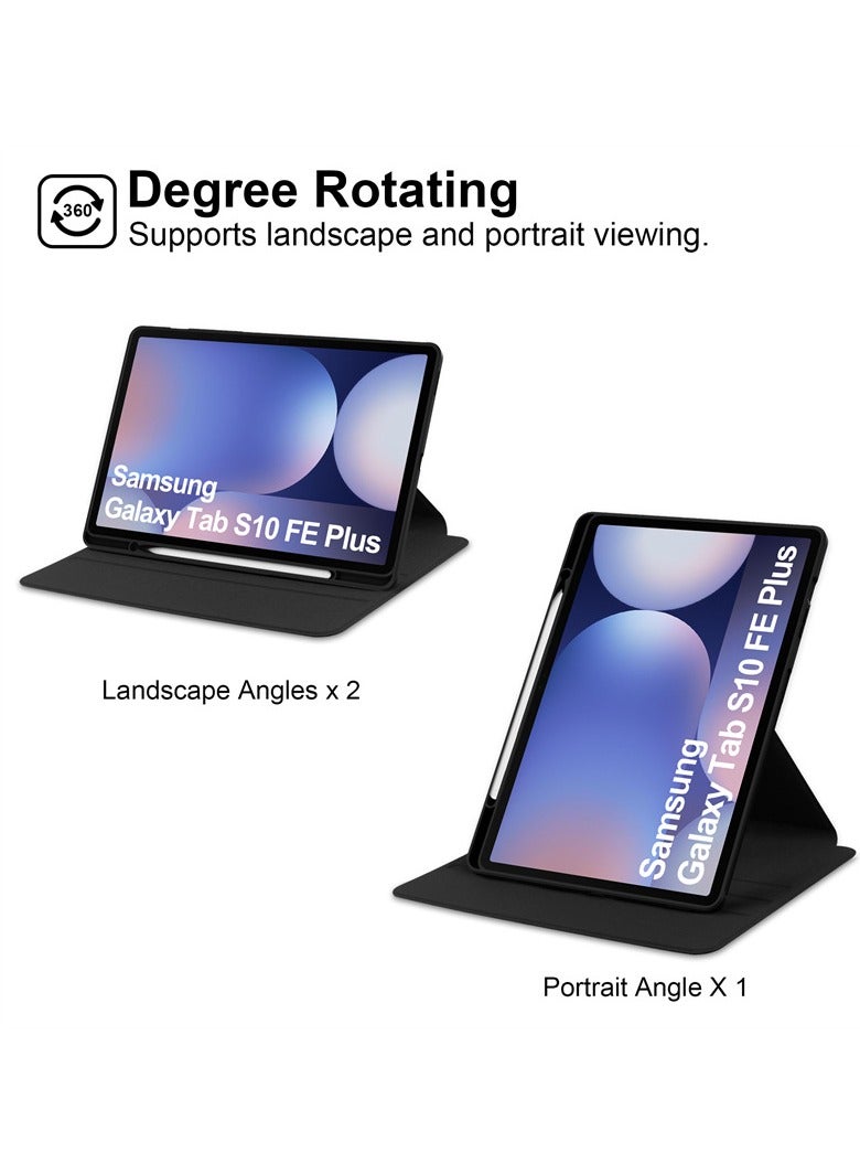 Tablet Case for Samsung Galaxy Tab S10 FE Plus 13.1 inch,360° Rotating Kickstand Protective Cover with Pen Slot - Image 3