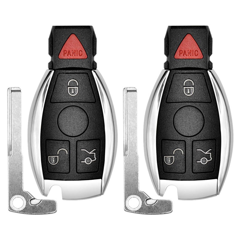 Vurkcy Key Fob Replacement for 19972014 Mercedes Benz C CL E GL ML R S Class 9714 Sprinter 300 SL Series Car Keyless Entry Remote Control IYZ3312 IYZDC 4 Buttons 2Pcs - Image 2