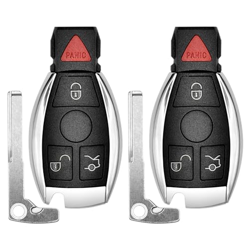 Vurkcy Key Fob Replacement for 19972014 Mercedes Benz C CL E GL ML R S Class 9714 Sprinter 300 SL Series Car Keyless Entry Remote Control IYZ3312 IYZDC 4 Buttons 2Pcs - Image 1