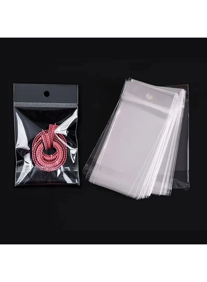 100pcs 3.15x4.72 Inch Clear Plastic Jewelry Bags Reusable Assorted Sizes Gift Packaging - Image 1