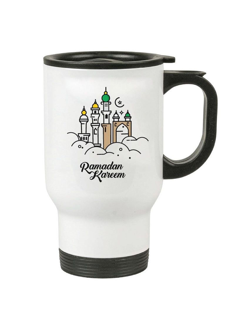 PRINTSHOP4ME Ramadan Stainless Steel Travel Mug - Gift for Ramadan - Friends - Colleagues - Ramadan Coffee Mug for Hot or Cold Beverages  - Image 2