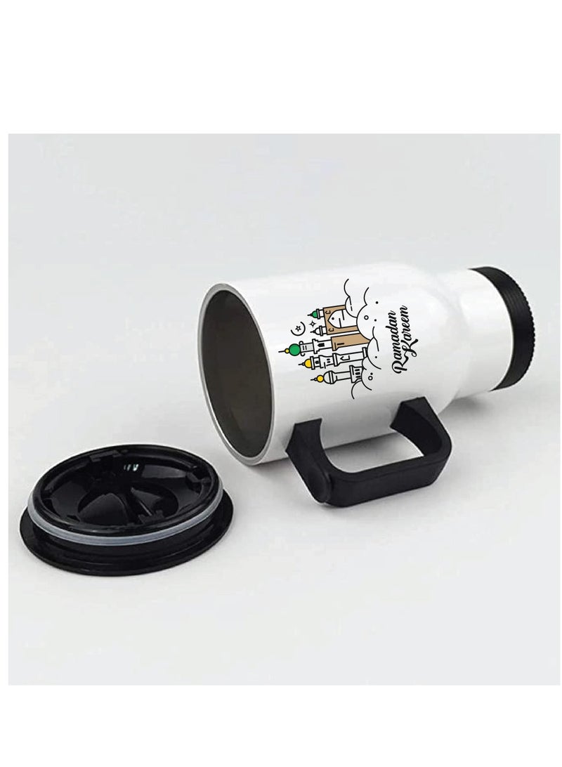 PRINTSHOP4ME Ramadan Stainless Steel Travel Mug - Gift for Ramadan - Friends - Colleagues - Ramadan Coffee Mug for Hot or Cold Beverages  - Image 4