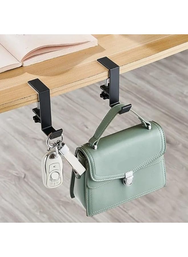 2Pcs Gray Adjustable Desk Edge Hook For Headset Backpack Storage Punch Free Home Universal Holder - Image 5