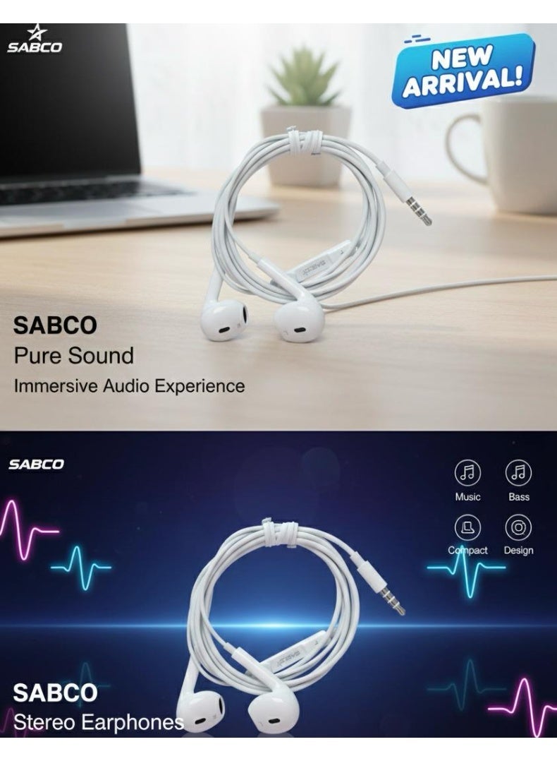 Premium In-Ear Wired Headphones with Built-in Microphone & Volume Control – 3.5mm Jack - Image 2