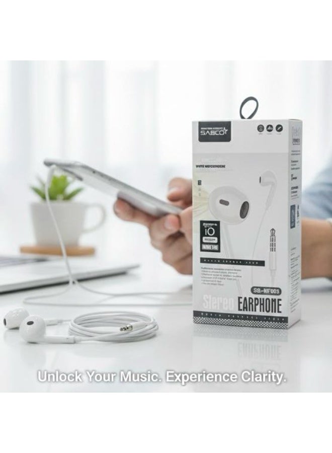 Premium In-Ear Wired Headphones with Built-in Microphone & Volume Control – 3.5mm Jack - Image 3