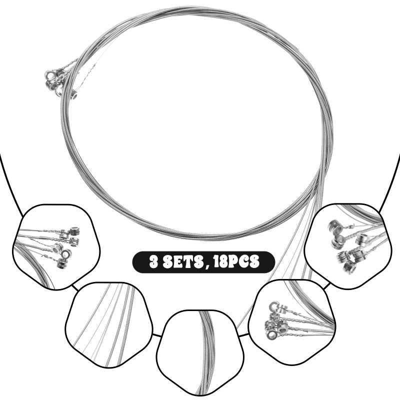 Zelphvt 18 PCS Guitar Strings Electric, 3 Full Sets with Stainless Steel Core Guitar Electric 6 String Set Including E-1st B-2nd G-3rd D-4th A-5th E-6th - Image 2