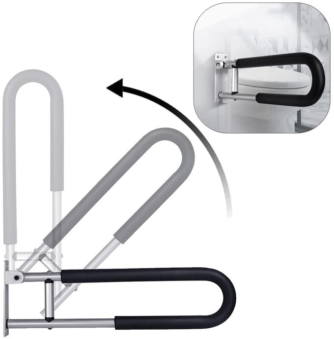 236 INCH FOLDABLE HANDRAIL GRAB BARS WALL MOUNTED TOILET SAFETY SUPPORT FOR HANDICAP ELDERLY SENIORS DISABLED SHOWER BATHROOM ACCESSORIES