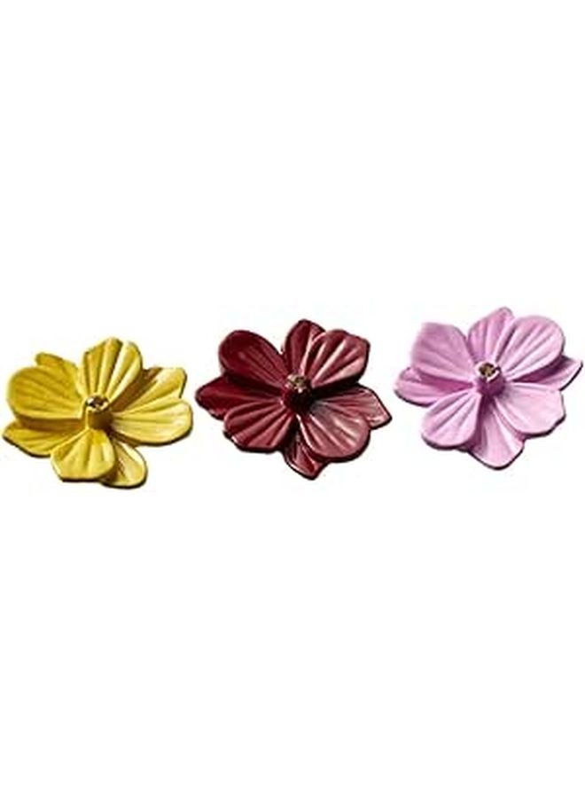 Vintage Floral Cabinet Knobs Zinc Alloy 3PCS Set for Kitchen Bathroom Drawers - Image 1