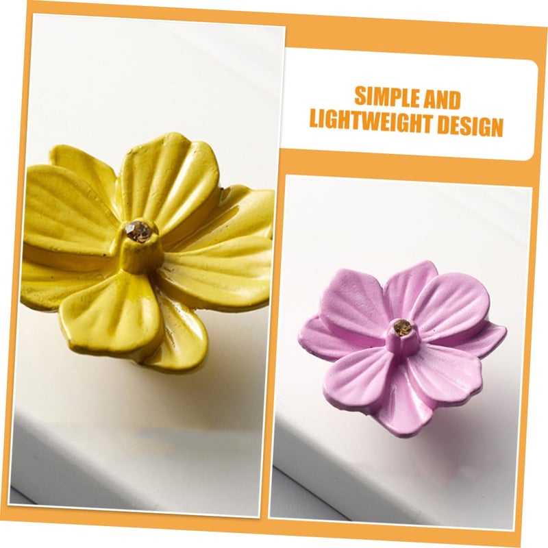 Vintage Floral Cabinet Knobs Zinc Alloy 3PCS Set for Kitchen Bathroom Drawers - Image 4