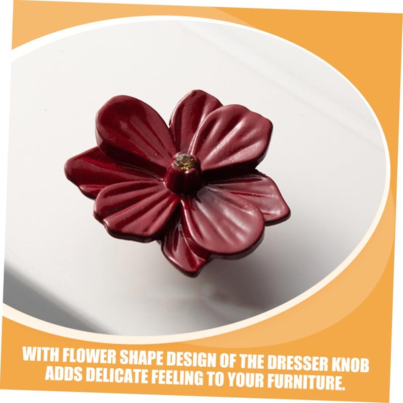Vintage Floral Cabinet Knobs Zinc Alloy 3PCS Set for Kitchen Bathroom Drawers - Image 5