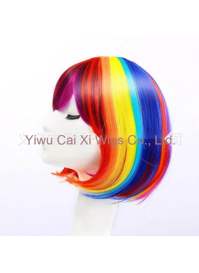 Halloween Rainbow Anime Short Wig - pzsku/ZA155A3D65A6D5EC14A87Z/45/_/1741076781/bcb98b63-3646-41a4-9a31-269bf4b70b3a