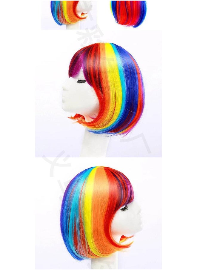 Halloween Rainbow Anime Short Wig - pzsku/ZA155A3D65A6D5EC14A87Z/45/_/1741076783/e0cd681d-ba37-4c7a-b1d4-464c52edc156