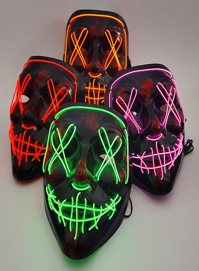 Scary LED Halloween Mask – Light-Up Cosplay Face Mask for Adults & Kids - Image 1