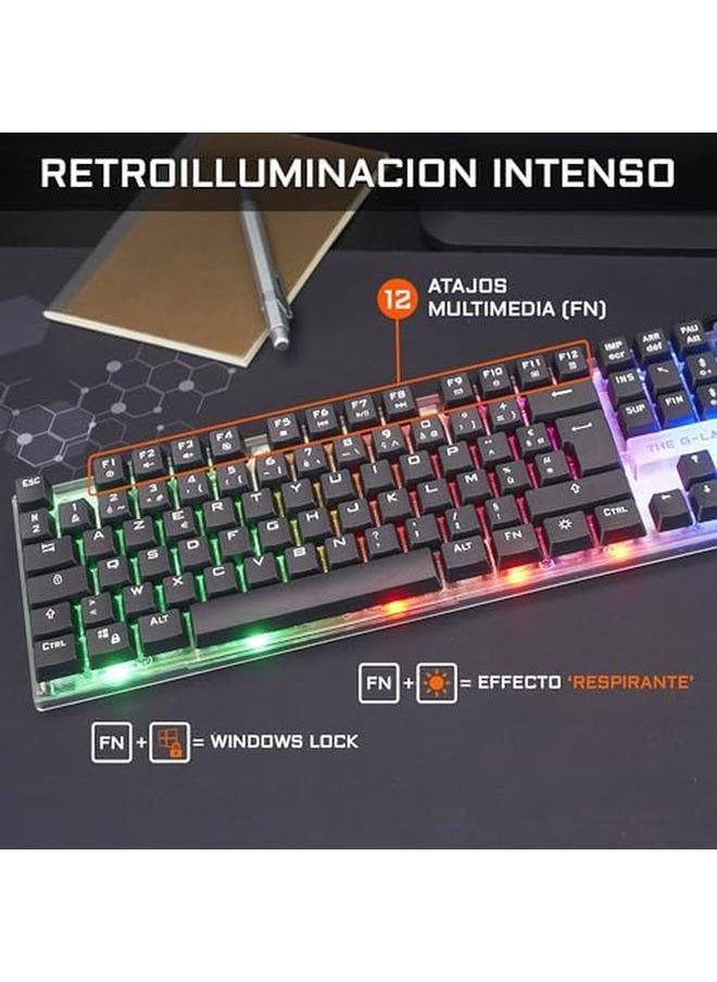 erorex - Combo Yttrium Keyboard And Mouse Set 3 In 1 Combination With Qwerty Gaming Keyboard 105 Keys Gamer Mouse 2600 Dpi Gamer Mouse Pad Pc Ps4 Ps5 - Image 1