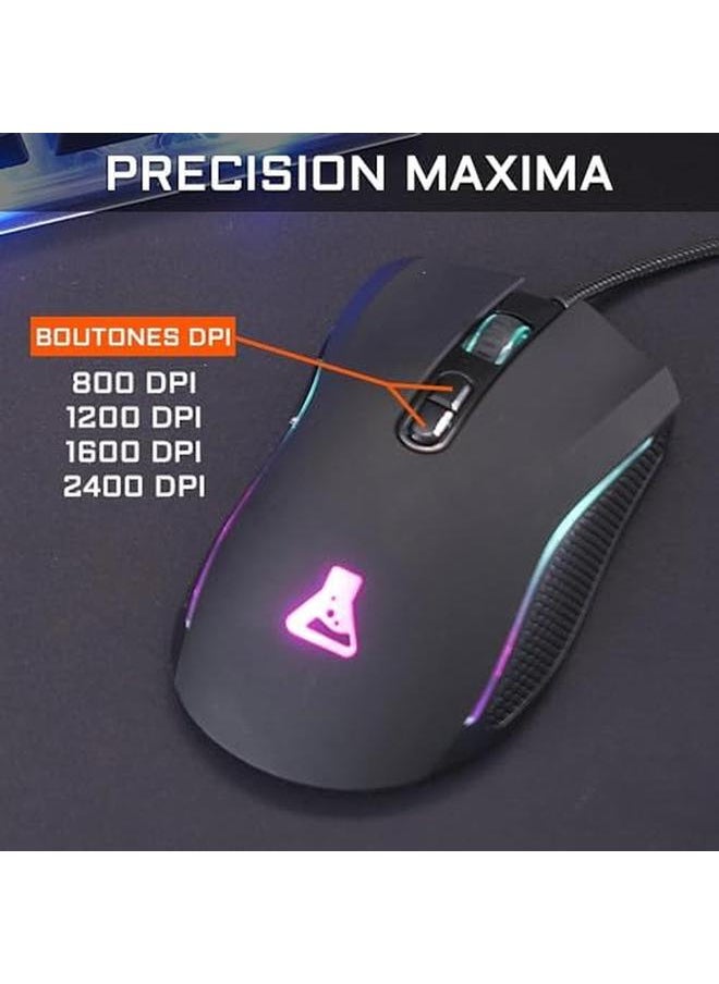 erorex - Combo Yttrium Keyboard And Mouse Set 3 In 1 Combination With Qwerty Gaming Keyboard 105 Keys Gamer Mouse 2600 Dpi Gamer Mouse Pad Pc Ps4 Ps5 - Image 1