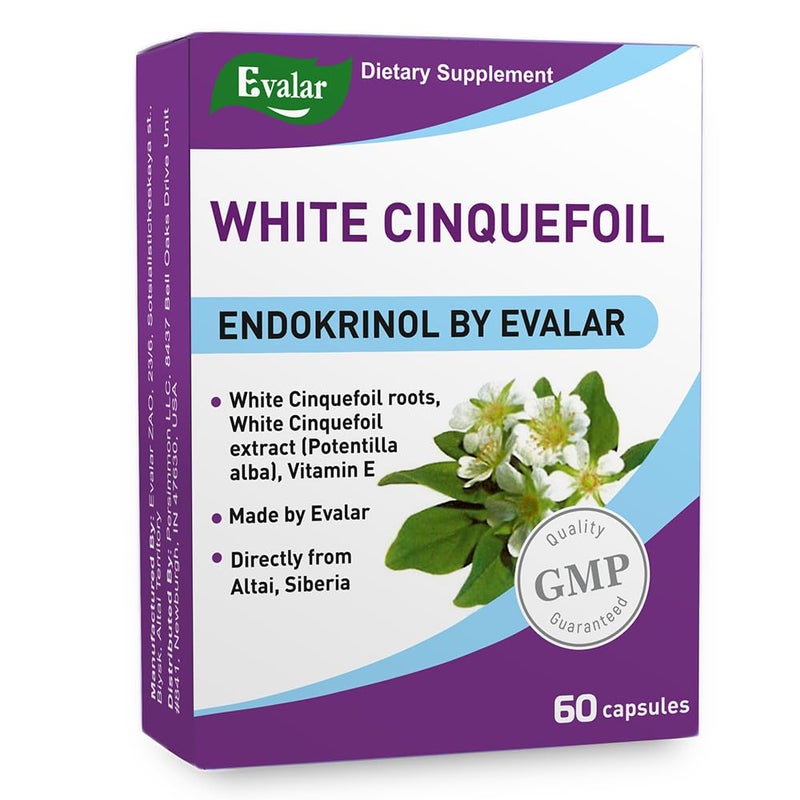 Evalar White Cinquefoil Potentilla Endokrinol Herb 60 Caps Altai Siberia - Image 3