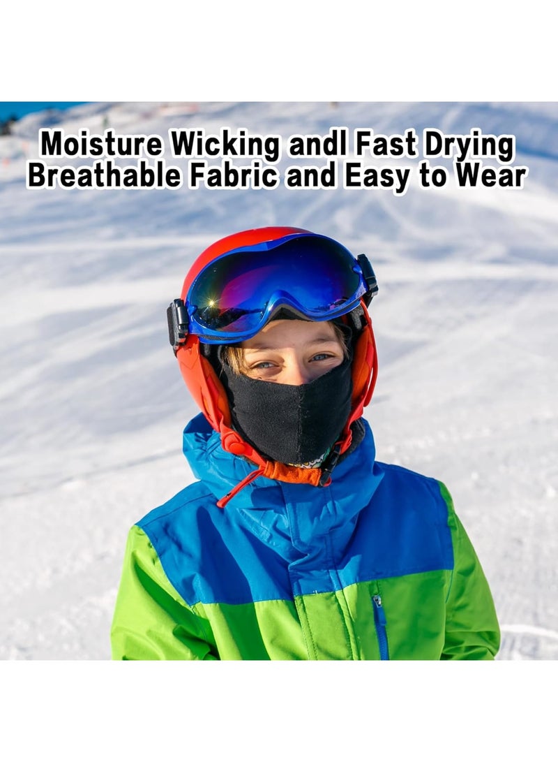 SOLARAE Balaclava Face Ski Mask, Breathable Design Thermal Face Mask Bandanas, Fleece Winter Face Covering, Neck Warmer Scarf Helmet Hood for Skiing, Snowboarding, Motorcycle, Cycling, Black - Image 2